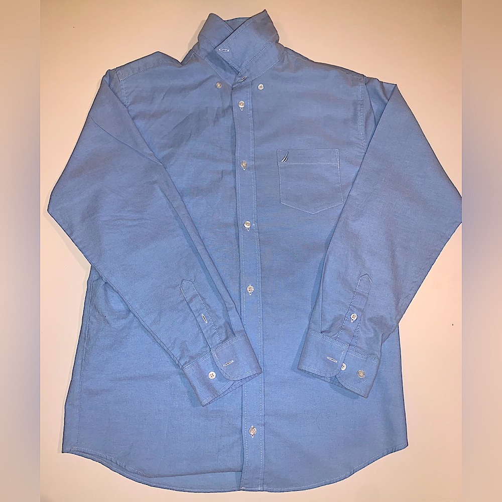 Light blue button-up flannel (used)